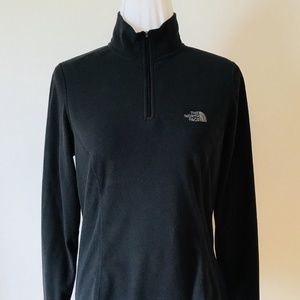 Women's Medium THE NORTH FACE Black 1/4 Zip Fleece